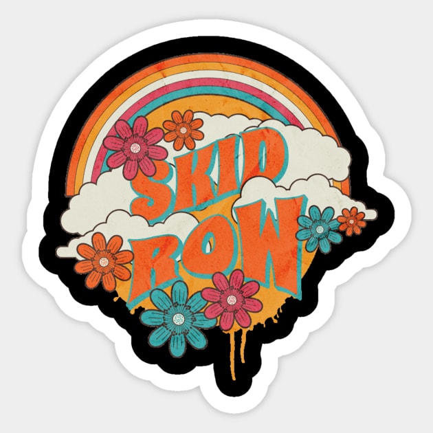 Retro Rainbow // Skid Row Sticker by sansxart